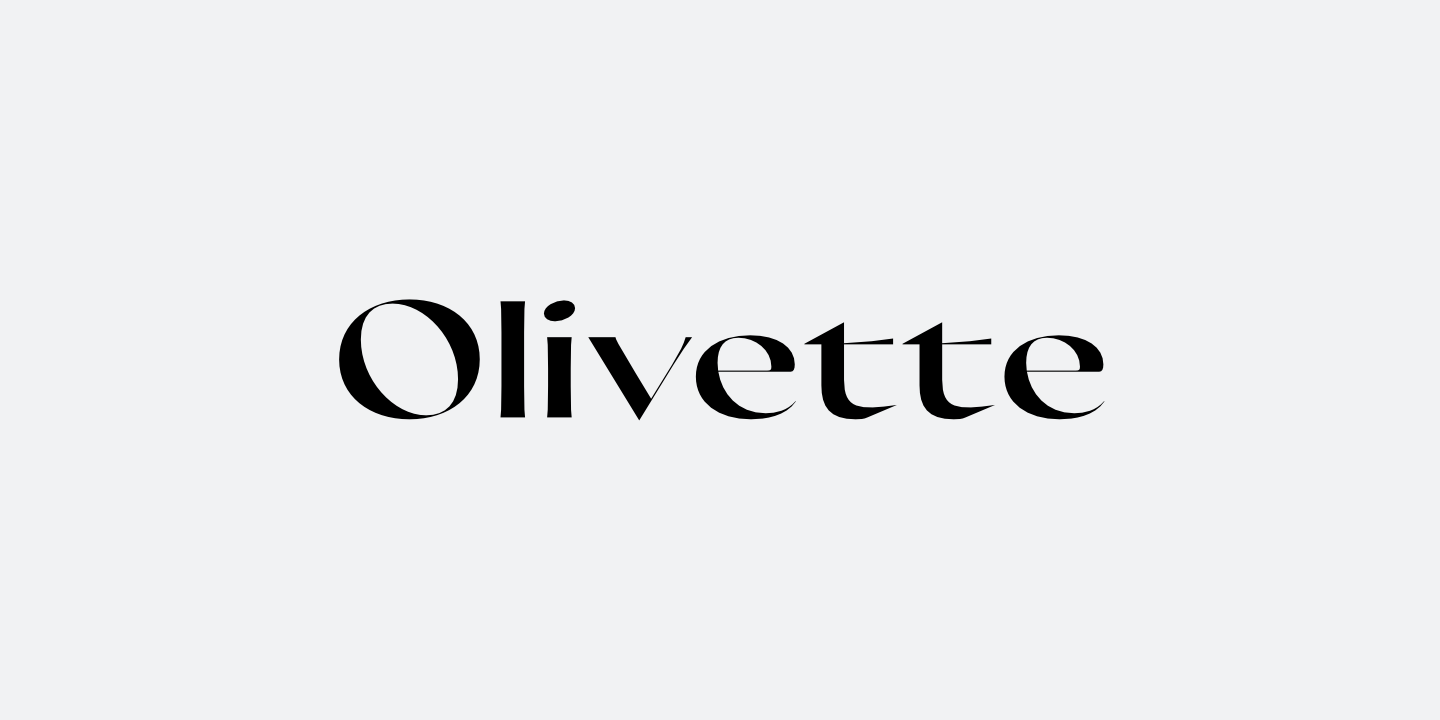 Beispiel einer Olivette CF-Schriftart #1